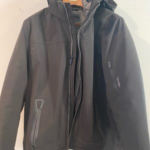 Men’s Calvin Klein 3-in-1 Jacket in Black, size XL